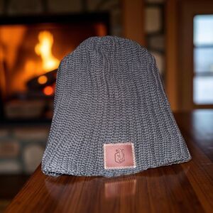 Love Your Melon X MN United UFC Knit Logo Winter Slouch Beanie Gray